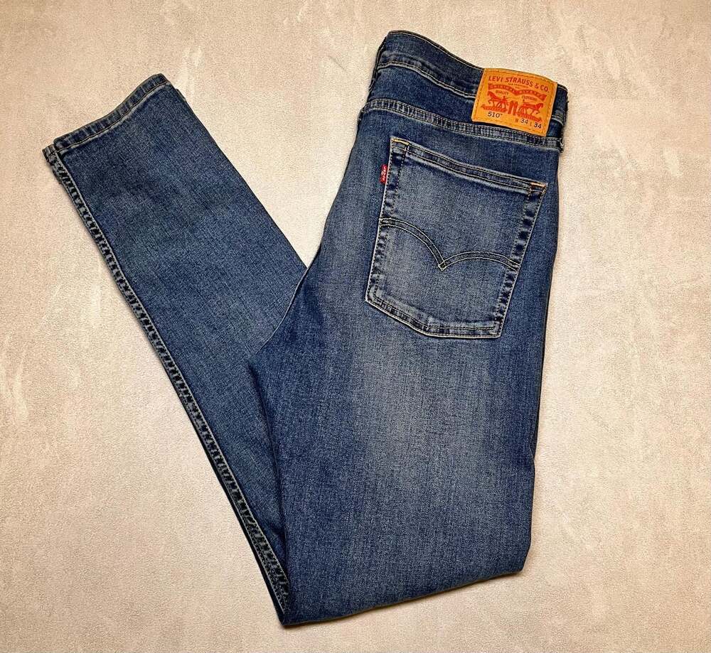Levi's 510 Skinny Fit Blue Jeans W34 L34 Men's